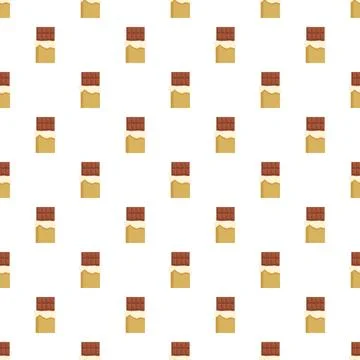 Chocolate bar pattern creating a delicious seamless background Illustrazione stock