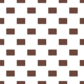 Chocolate bar pattern creating sweet food background Stock Illustration
