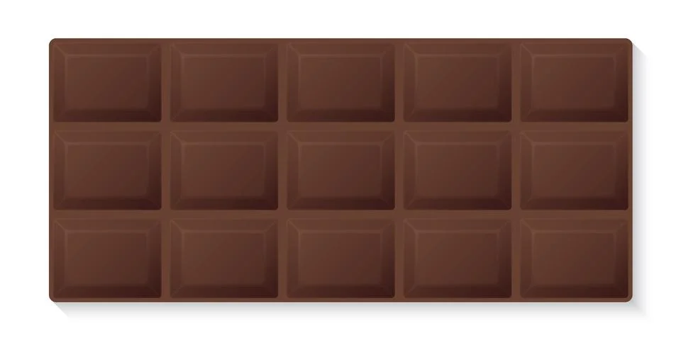 Chocolate bar rectangle shape isolated graphic illustration. Stock Illustration