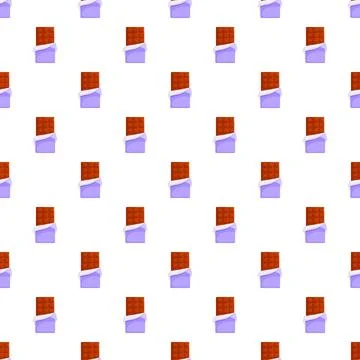 Chocolate bar seamless pattern with open wrapper Stock Illustration