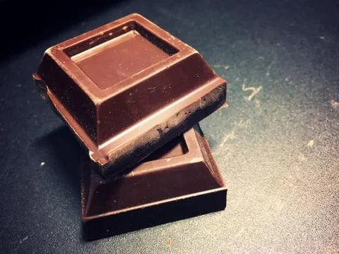 Chocolate bar on the table Stock Photos