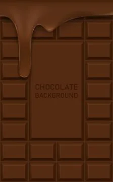Chocolate bar template background with place for text Stock Illustration