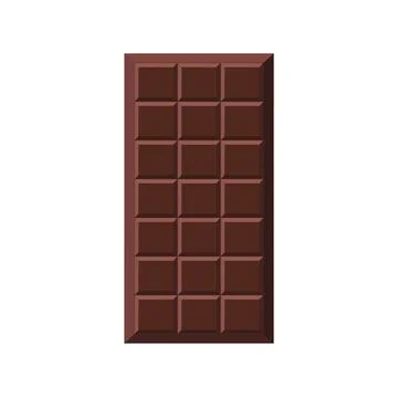 Chocolate bar on transparent background Stock Illustration