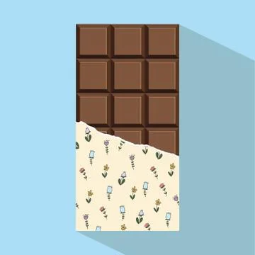 Chocolate bar vector minimal flat design style 스톡 일러스트