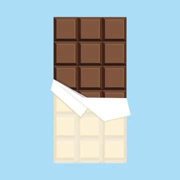 Chocolate bar vector minimal flat design Stock Illustration