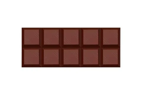 Chocolate bar on white background Stock Illustration