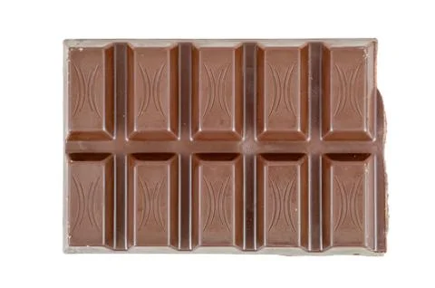 Chocolate bar on white background Stock Photos