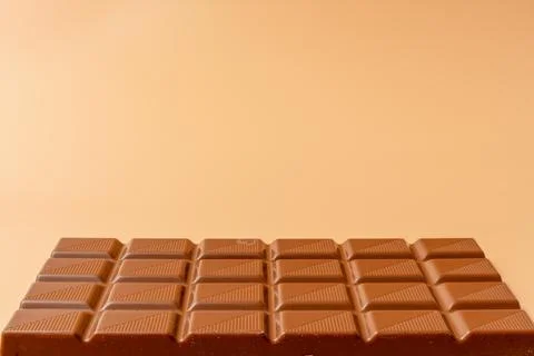 A chocolate bar with a white background Stock Photos