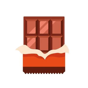Chocolate bar wrapper in paper Stock Illustration