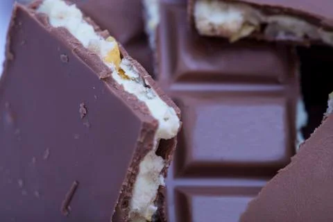 Chocolate bars background Stock Photos