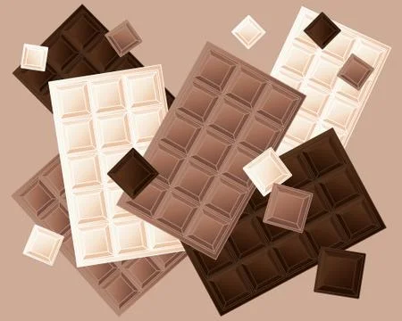 Chocolate bars Stock Illustration