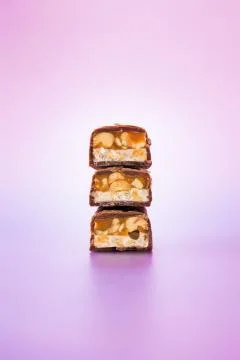 Chocolate bars isolated. Stock Photos