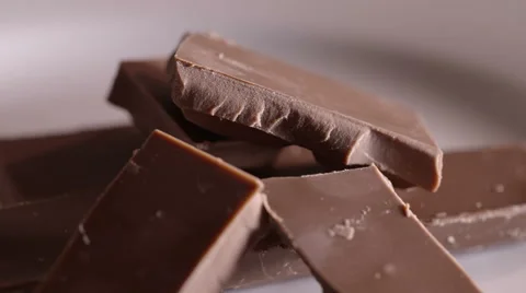 Chocolate Bars on Rotating Plate 2 Stock Footage 53033804