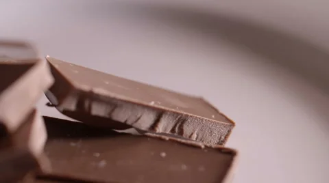 Chocolate Bars on Rotating Plate 3 Stock Footage 53034851