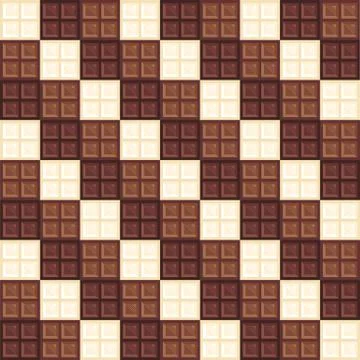 Chocolate bars seamless pattern Stock Illustration