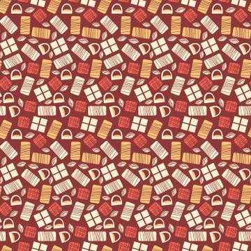 Chocolate bars seamless pattern Stock Illustration
