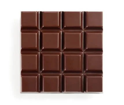 Chocolate bars stack isolated on white background Stock Photos