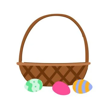 Chocolate basket easter cartoon vector illustration Stock Illustration