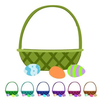 Chocolate basket easter vector cartoon graphic Stock Illustration