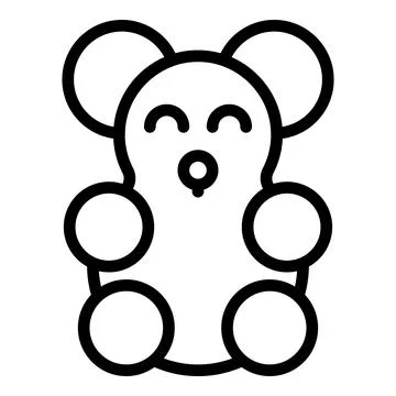 Chocolate bear icon outline vector. Candy food Stock-Illustration