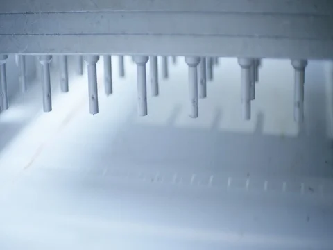 Chocolate being filled in Molds Stock Footage 81494068