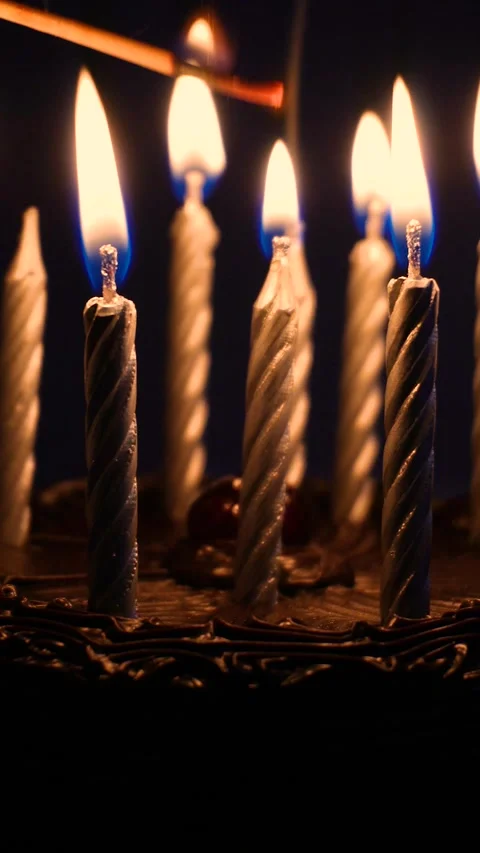 CHOCOLATE BIRTHDAY CAKE Stock Footage 205898911