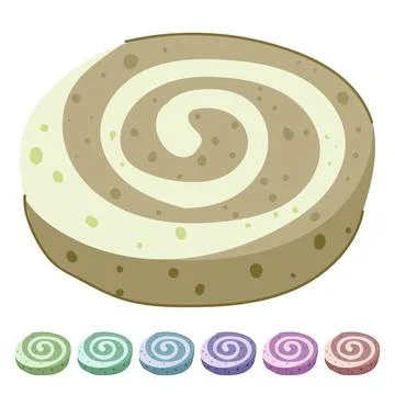 Chocolate biscuit cookie vector cartoon graphic Stock Illustration
