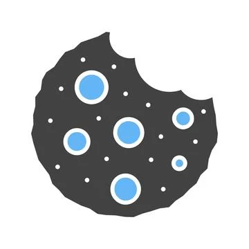 Chocolate biscuit icon vector image. Stock Illustration