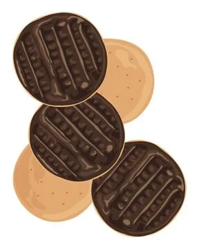 Chocolate biscuit Illustrazione stock