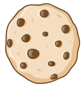 Chocolate biscuit isolated on white background Stock-Illustration