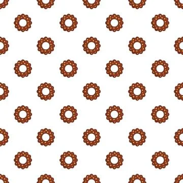 Chocolate biscuit pattern seamless Stock Illustration