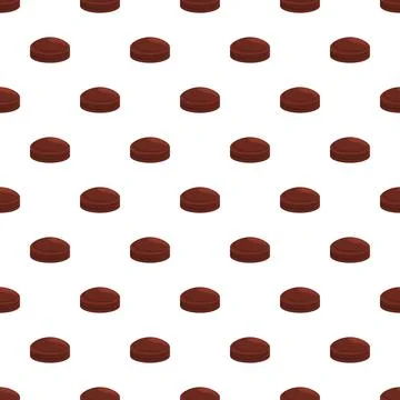 Chocolate biscuits creating a sweet dessert pattern Stock Illustration