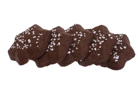 Chocolate biscuits isolated Stock Photos