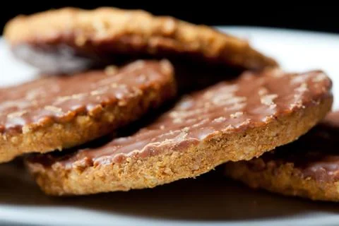 Chocolate biscuits Stock Photos