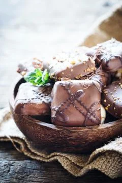 Chocolate biscuits Stock Photos