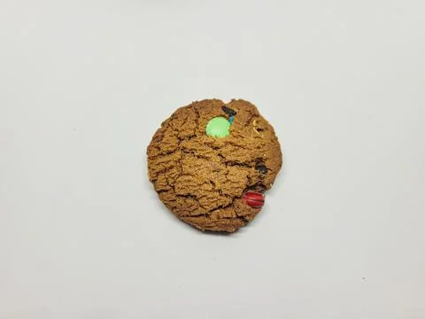 Chocolate biscuits on a white background Stock Photos