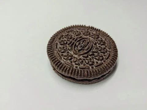 Chocolate biscuits on a white background Stock Photos