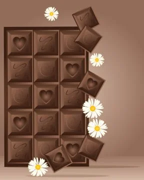 Chocolate block design Stock Illustration