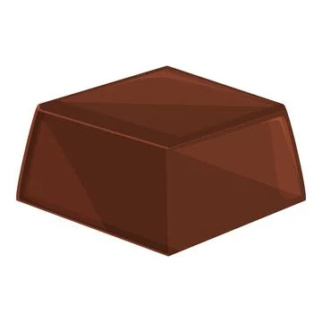 Chocolate block icon cartoon vector. Cocoa piece Stockillustratie