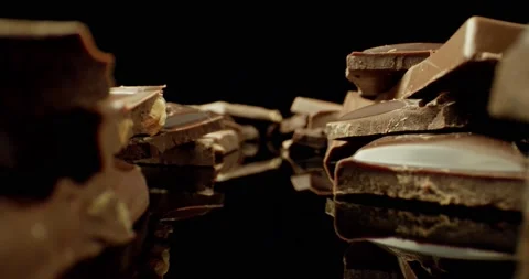 Chocolate blocks Video stock 139402295