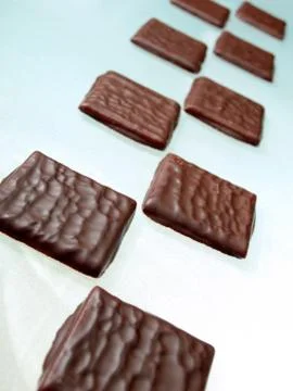 Chocolate blocks Stock Photos