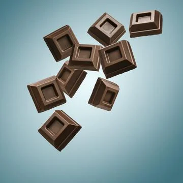Chocolate blocks Stock Photos