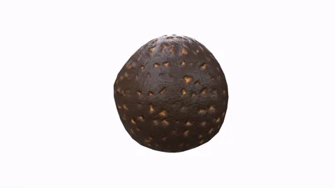 Chocolate bomb 3d object rotating loop Stock Footage 174450248