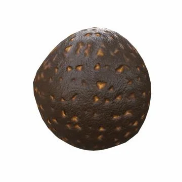 Chocolate bomb object isolated on white Stock Illustration