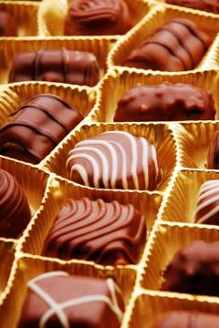 Chocolate bon bons Stock Photos