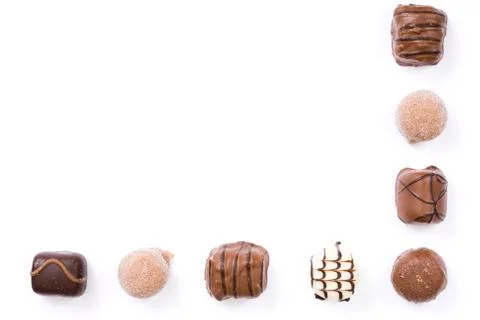 Chocolate border Stock Photos