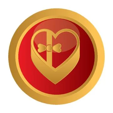 Chocolate Box Button Stock Illustration