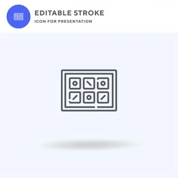 Chocolate Box icon vector, filled flat sign, solid pictogram isolated on white イラスト素材