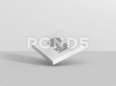 Chocolate box mockup square frontview 2 PSD Template