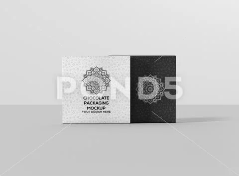 Chocolate box mockup square frontview Modèle PSD